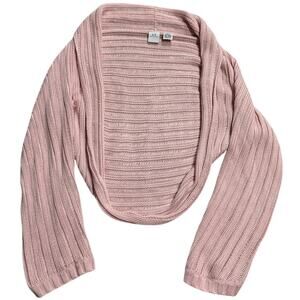 VTG Armani Exchange Bolero Sweater Cardigan Lyocell Cotton Blend Womens M/L Pink